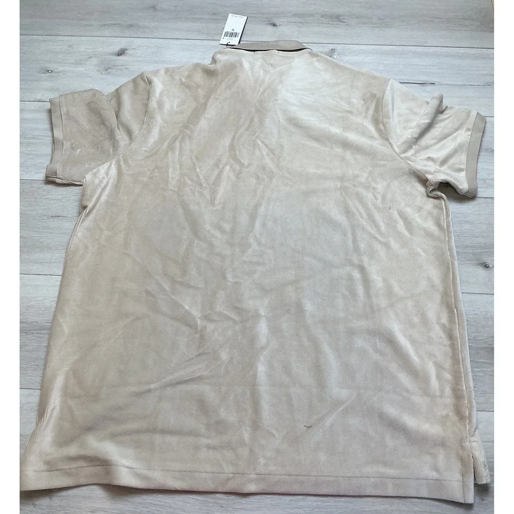 Polo Ralph Lauren Velour Corduroy Polo Shirt‎ Grey XL New With Tags